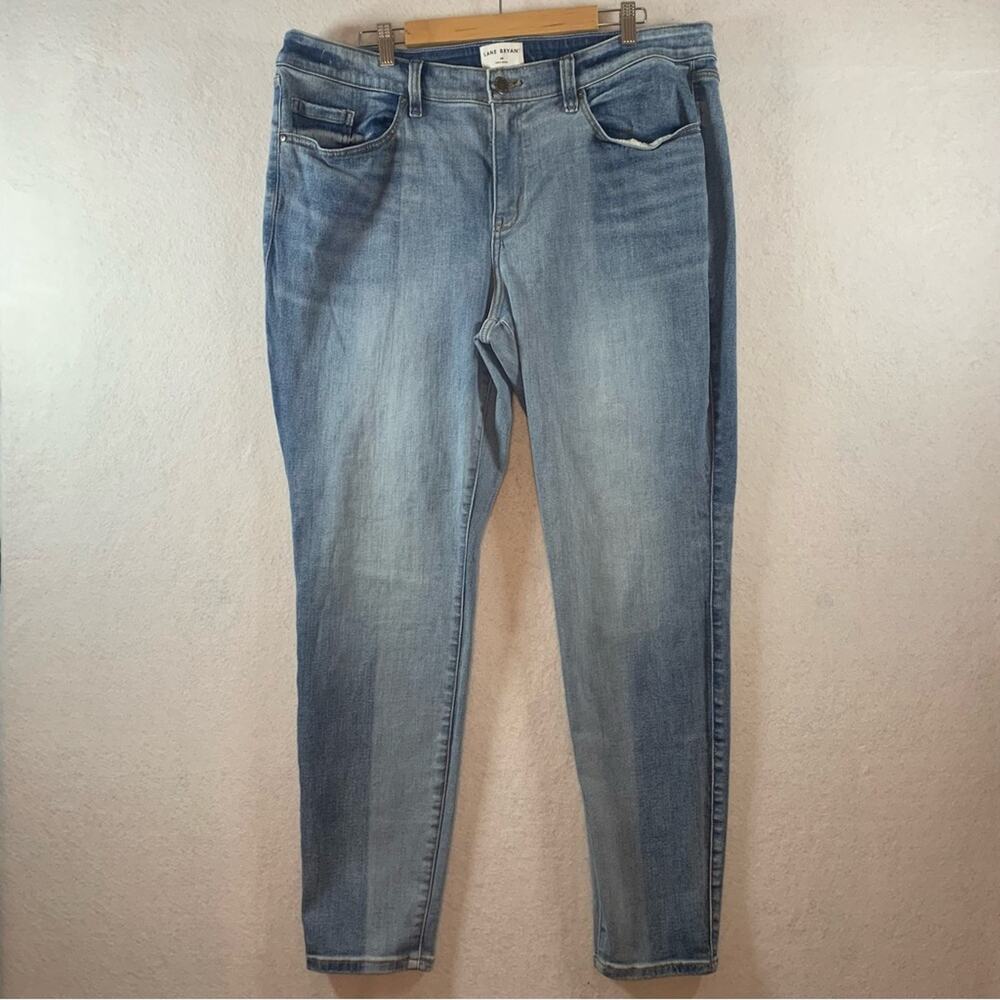 Lane Bryant Women Mid-Rise Skinny Jeans Sz 20 L Signature Flex Waistband 2 Tone